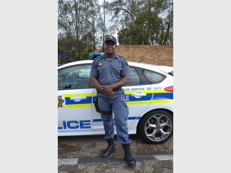 Warrant Officer Jimmy Masilela, who is the sector manager for the Edenvale SAPS.