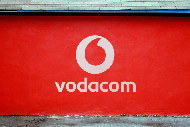 Vodacom logo on wall