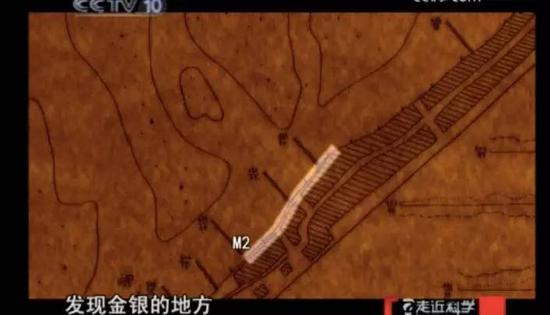 2009年，中央电视台《走近科学》节目公布的“藏宝图”。图片来自网络。