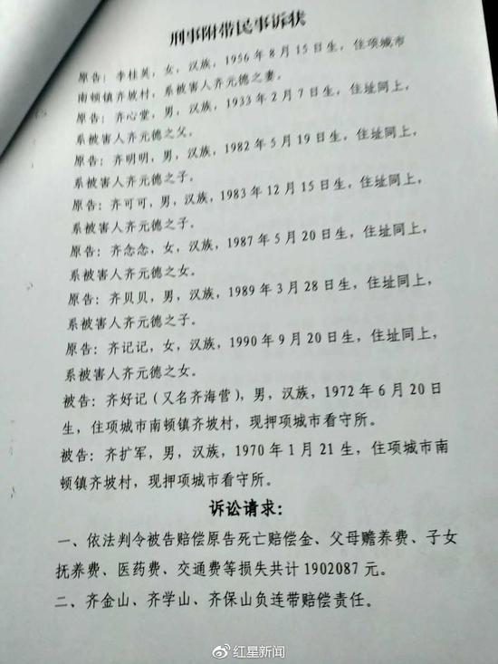 律师付健提供的诉状