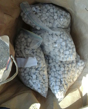 Bags of Mandrax tablets. (Supplied: SAPS)