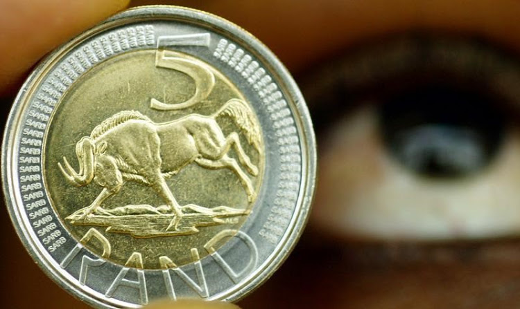 A five rand coin. Picture: REUTERS