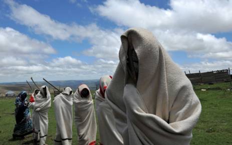 FILE: A picture of young boys from the Xhosa tribe attending a traditional initiation school in Libode in the Eastern Cape province. Picture: AFP.